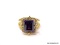 .925 STERLING SILVER LADIES 5 CT AMETHYST RING. SIZE 9 1/2.