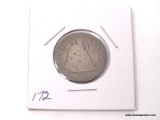 1860-O LIBERTY SEATED QUARTER-SCARCE DATE.