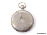 .925 ANTIQUE KEY WIND, KEY SET POCKET WATCH. 83 GRAMS.