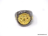 .925 MEN'S LION RING. SIZE 10.