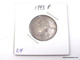 1943-P GEM UNCIRCULATED TONED WASHINGTON QUARTER.