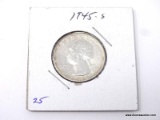 1945-S UNCIRCULATED WASHINGTON QUARTER.