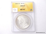 1880-S ANACS MS 63 MORGAN SILVER DOLLAR.