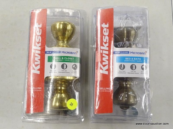 (TABLE) 2 PC. KWIKSET LOT