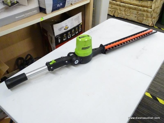 (TABLE) GREENWORKS POLE HEDGE TRIMMER