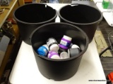 (SHELVES) PLANTERS WITH CONTENTS