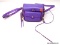 REBECCA MINKOFF SMALL PURPLE BOXY CROSSBODY WITH SIDE ZIPPERS. MEASURES 7