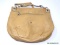 REBECCA MINKOFF TAN HANDBAG WITH METAL STUDS AND STRAP. MEASURES APPROX. 15.5
