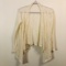 HOLLISTER OPEN FRONT KNIT SWEATER WHITE WOMENS MEDIUM