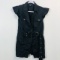 WHITE HOUSE BLACK MARKET BELTED BUTTON UP BLOUSE BLACK WOMENS 4