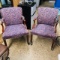 UPHOLSTERED ROLLING ARM CHAIRS