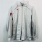 DESCENTE FULL ZIP TRACK JACKET WITH ZIP IN/OUT HOOD WHITE MENS MEDIUM