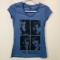 THE BEATLES TEE SHIRT BLUE WOMENS SMALL