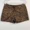 SURF STYLE SHORTS CHEETAH PRINT MISSING TIE STRING WOMENS SMALL