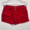 OLD NAVY THE DIVA DENIM JEANS SHORTS RED WOMENS 2