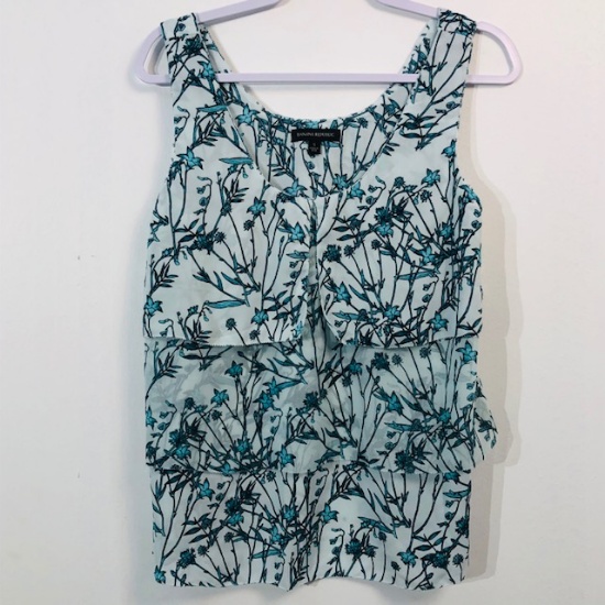 BANANA REPUBLIC SLEEVELESS BLOUSE FLORAL WOMENS SMALL