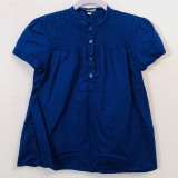 GAP SHORT SLEEVE TOP BLUE WOMENS SMALL