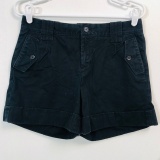 BANANA REPUBLIC MARTIN FIT SHORTS BLACK WOMENS 6