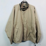 CUTTER & BUCK ZIP UP WINDBREAKER TAN MENS 2XL