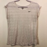 NIKE DRT FIT SLEEVELESS TEE SHIRT WHITE WOMENS MEDIUM