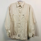 TIMBERLAND WEATHERGEAR BUTTON UP SHIRT BEIGE MENS XL