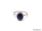 .925 STERLING SILVER LADIES 2 CT BLUE SAPPHIRE RING. SIZE 8.