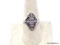 .925 STERLING SILVER LADIES 1/2 CT FILIGREE RING. SIZE 8 1/2.