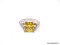 .925 STERLING SILVER LADIES 4 CT CITRINE RING. SIZE 8.