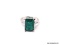 .925 STERLING SILVER LADIES 6 CT EMERALD RING. SIZE 8.