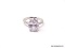 .925 STERLING SILVER LADIES 6 CT PINK TOPAZ RING. SIZE 8.