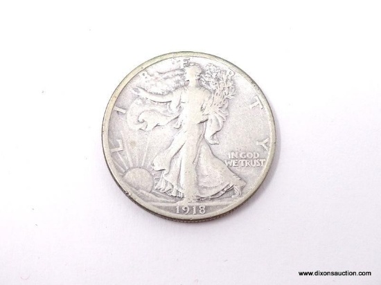 1918-P WALKING LIBERTY HALF DOLLAR.