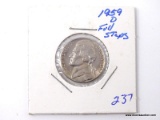 1959-D GEM UNCIRCULATED JEFFERSON-FULL STEPS.