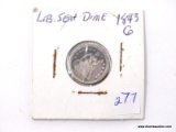 1843 LIBERTY SEATED DIME.