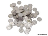 100 ASSORTED BUFFALO NICKELS.