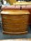 CHERRY 4 DRAWER SERVER WITH BRASS PULLS ON THE DRAWERS. MEASURES 35.5 IN X 17.5 IN X 33 IN. HAS