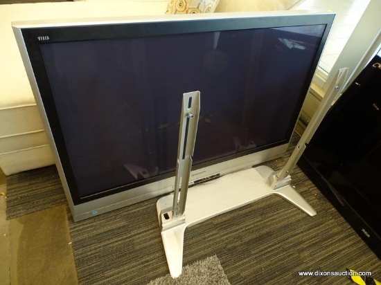 PANASONIC 52" FLATSCREEN PLASMA TV WITH STAND. ITEM IS SOLD AS IS WHERE IS WITH NO WARRANTY OR