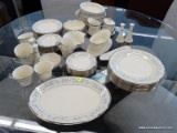LENOX CHINA SET TO INCLUDE 8 DINNER PLATES, 8 DESSERT PLATES, 8 BREAD PLATES, 8 CUPS AND SAUCERS,