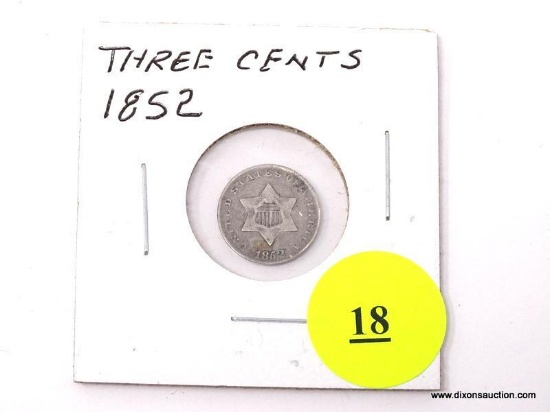 1852 THREE CENTS-SILVER