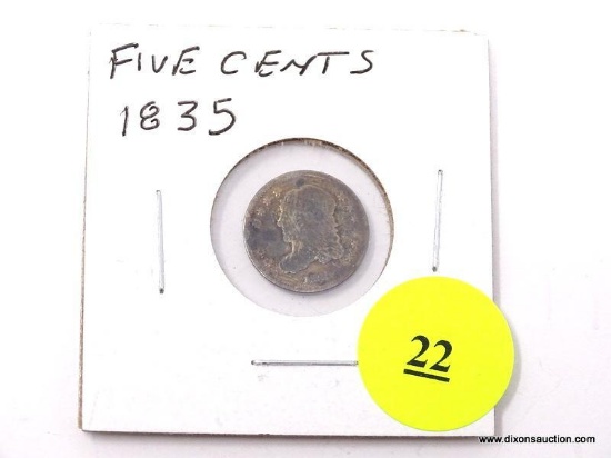 1835-5 CENTS CAPPED BUST