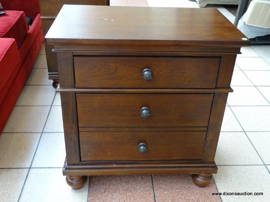 ASPEN HOME OXFORD TWO DRAWER NIGHTSTAND IN WHISKEY BROWN. INSPIRED BY THE BEST TRADITIONAL LOOKS,