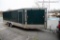2007 R&R 2-AXLE 24' FOOT CARRY-ON TRAILER. GREEN IN COLOR. 2 PULL DOWN DOORS & 1 SIDE ENTRY DOOR.