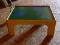 (ATTIC) CHILDS PLAY TABLE WITH A PAINTED LANDSCAPE. MEASURES 33 IN X 38 IN X 15 IN. ITEM IS SOLD AS