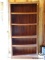 (ATTIC) 5 SHELF PINE FINISH BOOKCASE. MEASURES 35.5 IN X 13.5 IN X 72 IN. ITEM IS SOLD AS IS WHERE