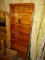(FURN) 5 SHELF CHERRY BOOKCASE WITH ADJUSTABLE SHELVES. MEASURES 32 IN X 12 IN X 84 IN. ITEM IS SOLD