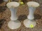 (FAM) PAIR OF LENOX FLUTED CANDLESTICK HOLDERS. EACH MEASURES 6 IN TALL. ITEM IS SOLD AS IS WHERE IS