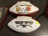 (BAS) 2 MINIATURE FOOTBALL LOT TO INCLUDE A NOTRE DAME VS WAKE FOREST AND A NOTRE DAME MINI FOOTBALL