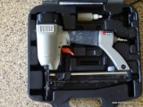 (GAR) PORTER-CABLE PNEUMATIC NAIL GUN. HAS A HARD VINYL PORTER-CABLE CASE. ITEM IS SOLD AS IS WHERE