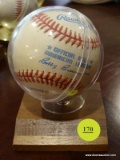 (BAS) AUTOGRAPHED BASEBALL SIGNED BY DANNY CATER, JIM SPENCER, MOOSE SKOWRON, HORACE CLARK, AND