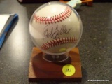 (BAS) AUTOGRAPHED BASEBALL SIGNED BY BOB FELLER. ITEM IS SOLD AS IS WHERE IS WITH NO GUARANTEES OR