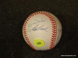 (BAS) AUTOGRAPHED BASEBALL SIGNED BY MOOSE SKOWRON, JIM SPENCER, DANNY CATER. ITEM IS SOLD AS IS